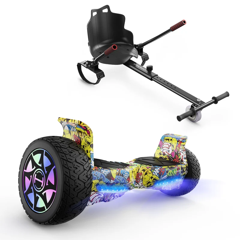 H8 8.5" Off Road Hoverboard with Bluetooth Music and LED Lights - Self Balancing System