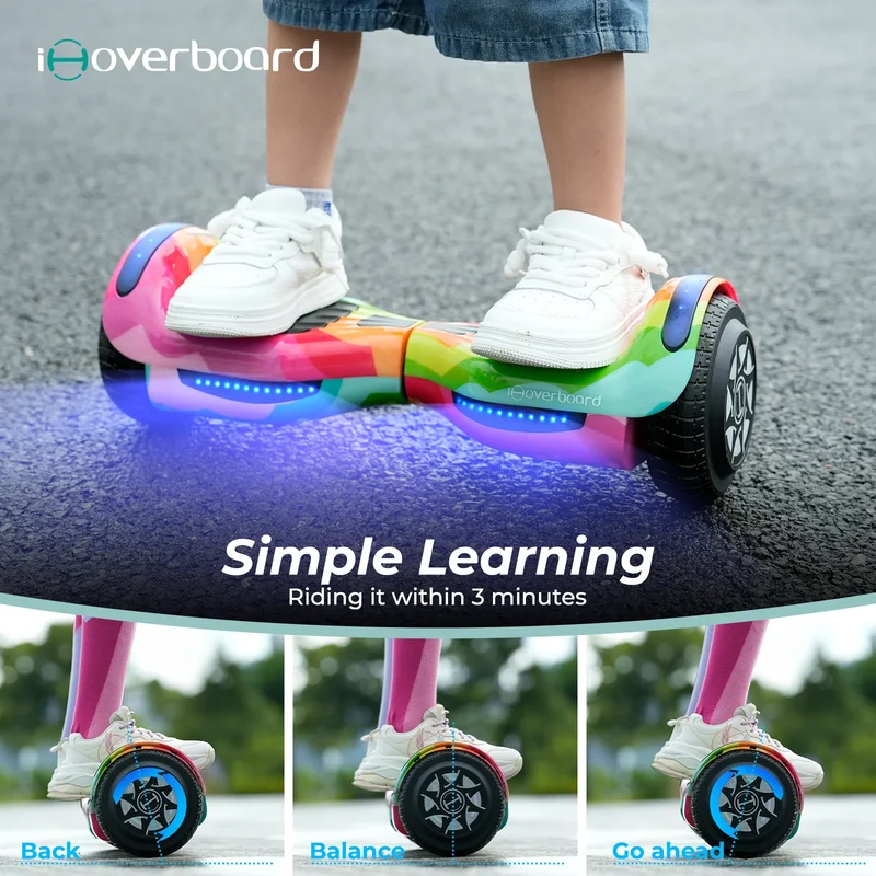 H1 6.5" Self Balancing Hoverboard with Bluetooth Music and LED Lights