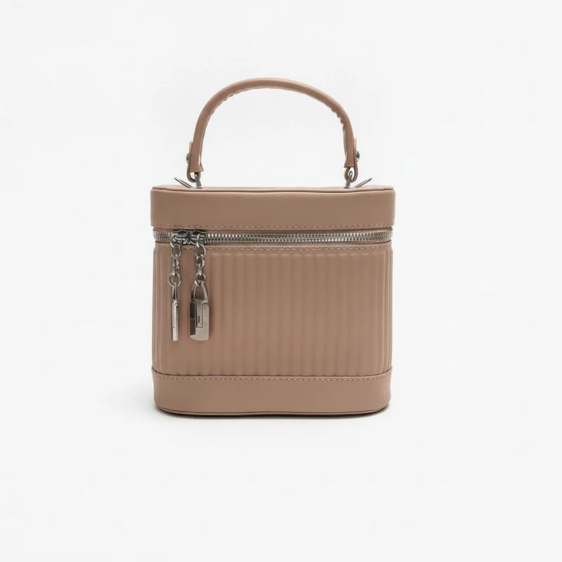 Bauletto beauty con tracolla - Beige