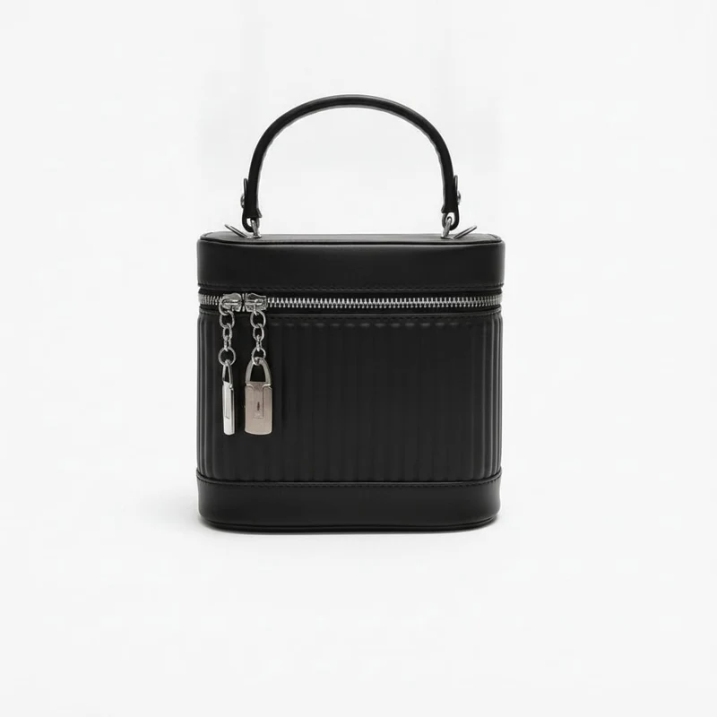 Bauletto beauty con tracolla - Nero