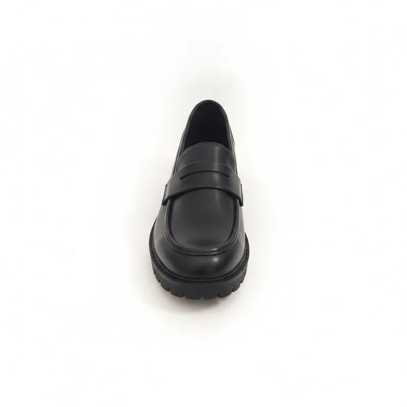 Mocassino in poliuretano nero 30 mm - Nero