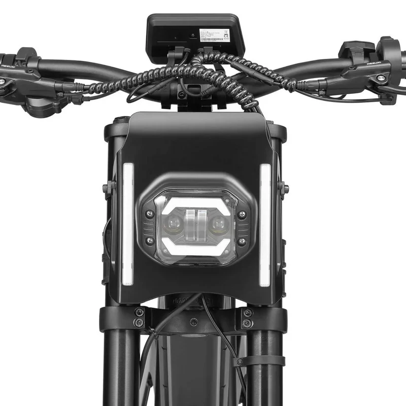 MEELOD XT600DL 26" Retro Moped Style Electric Bike 2400W Peak Dual Motors 52V 25Ah Battery