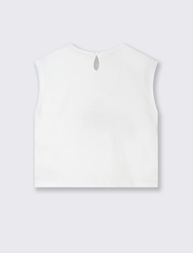 Maglietta con nodo neonata - Bianco