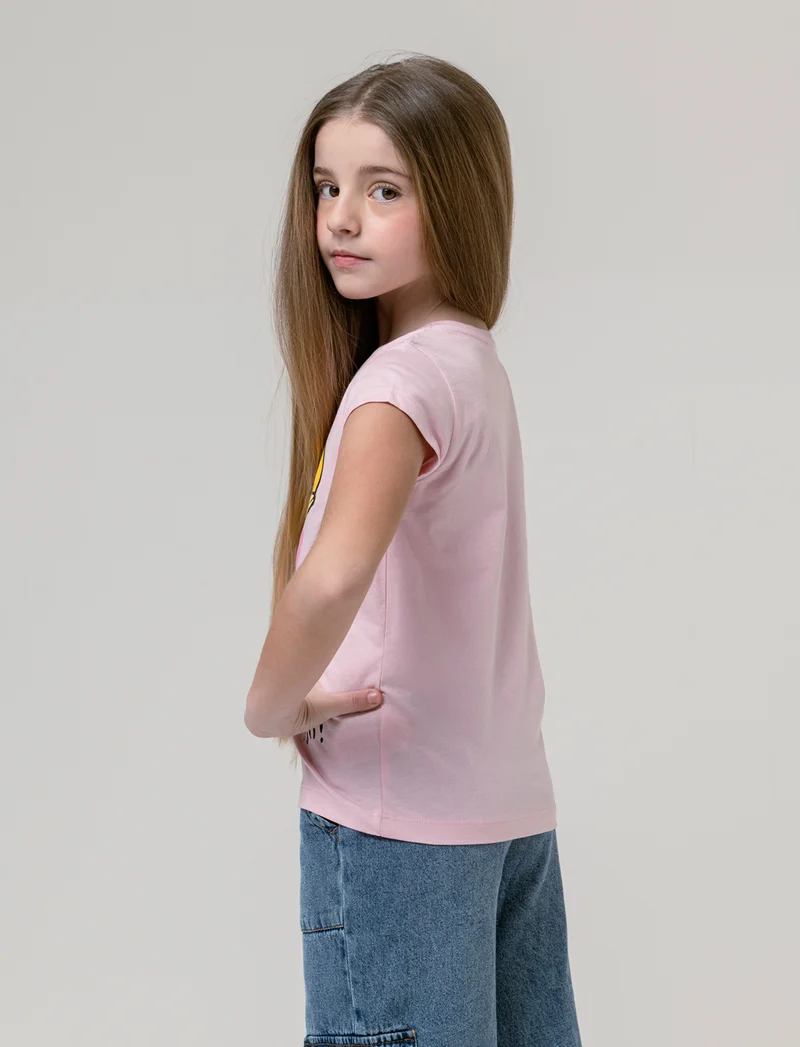 T-shirt Inside Out da bambina - Rosa