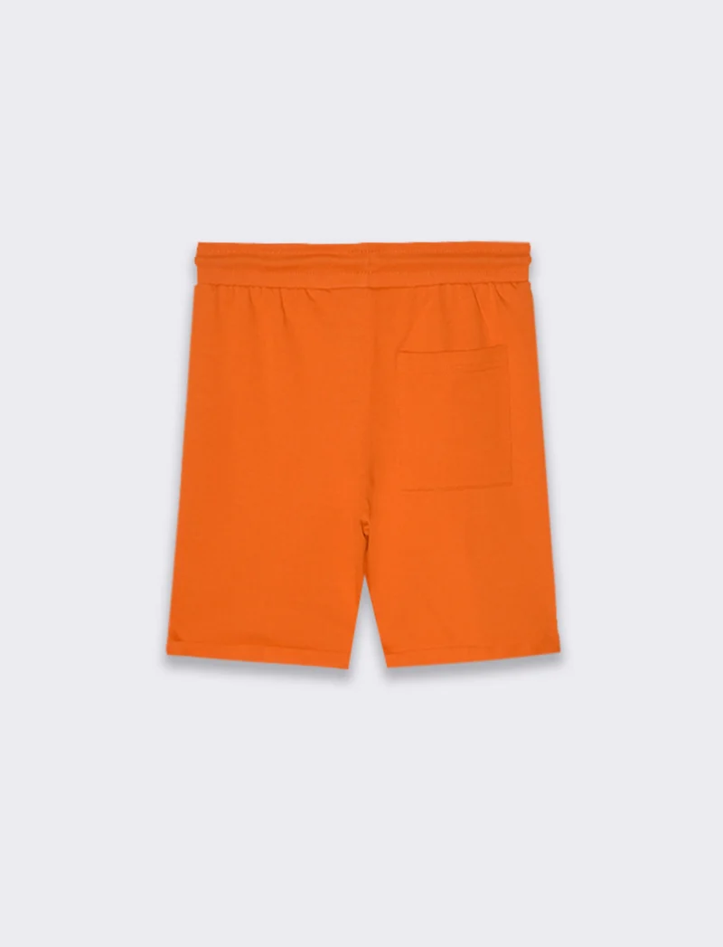 Bermuda in felpa con personaggi da bambino - Arancio