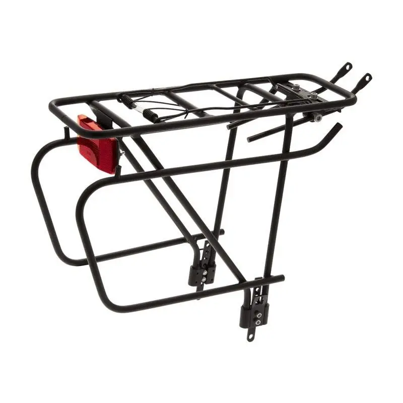 PORTAPACCHI TUORING Posteriore in ALLUMINIO CON BARRE PORTABORSE per E-Bike Biciclette