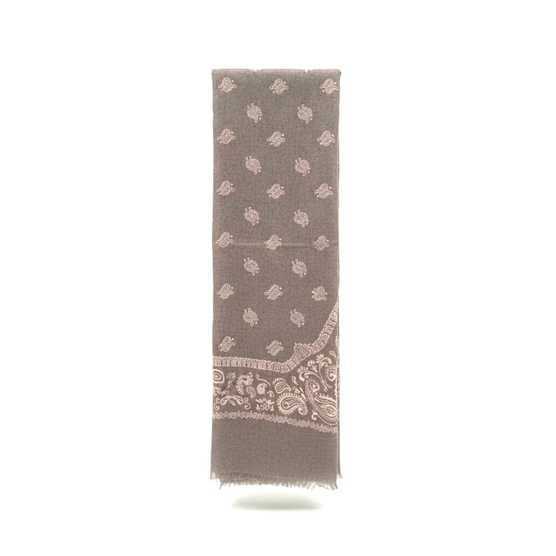 Foulard effetto lino paisley - Moro