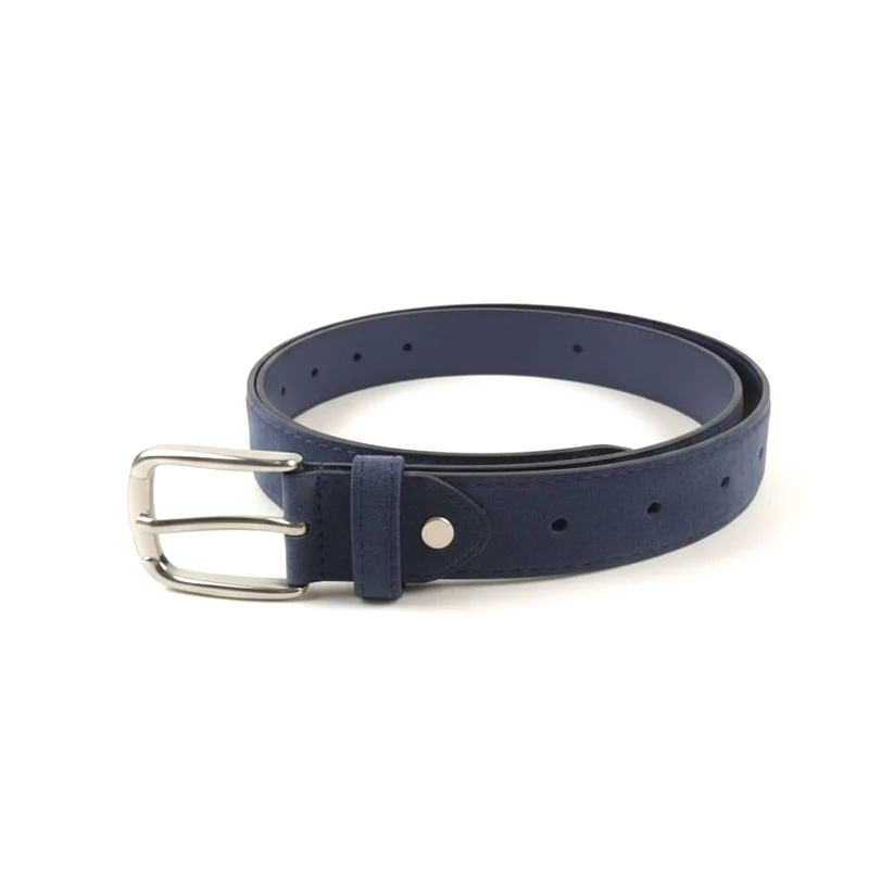 Cintura suede basic per bambini 2 cm - Blu