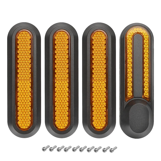 Set di 4 Indicatori di posizione/barre riflettenti in plastica per Xiaomi M365 1S Pro Pro2 e Scooter Lite