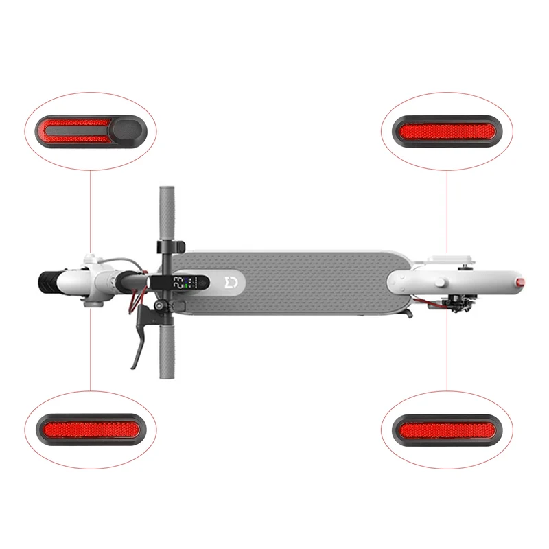 Set di 4 Indicatori di posizione/barre riflettenti in plastica per Xiaomi M365 1S Pro Pro2 e Scooter Lite