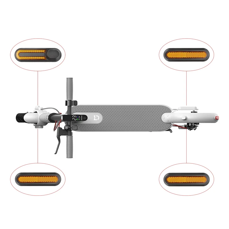 Set di 4 Indicatori di posizione/barre riflettenti in plastica per Xiaomi M365 1S Pro Pro2 e Scooter Lite