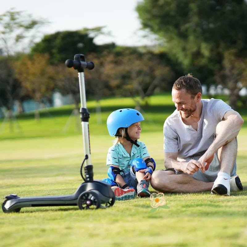 iScooter iK2 Height Adjustable Kids Electric Scooter with Flashing Wheels