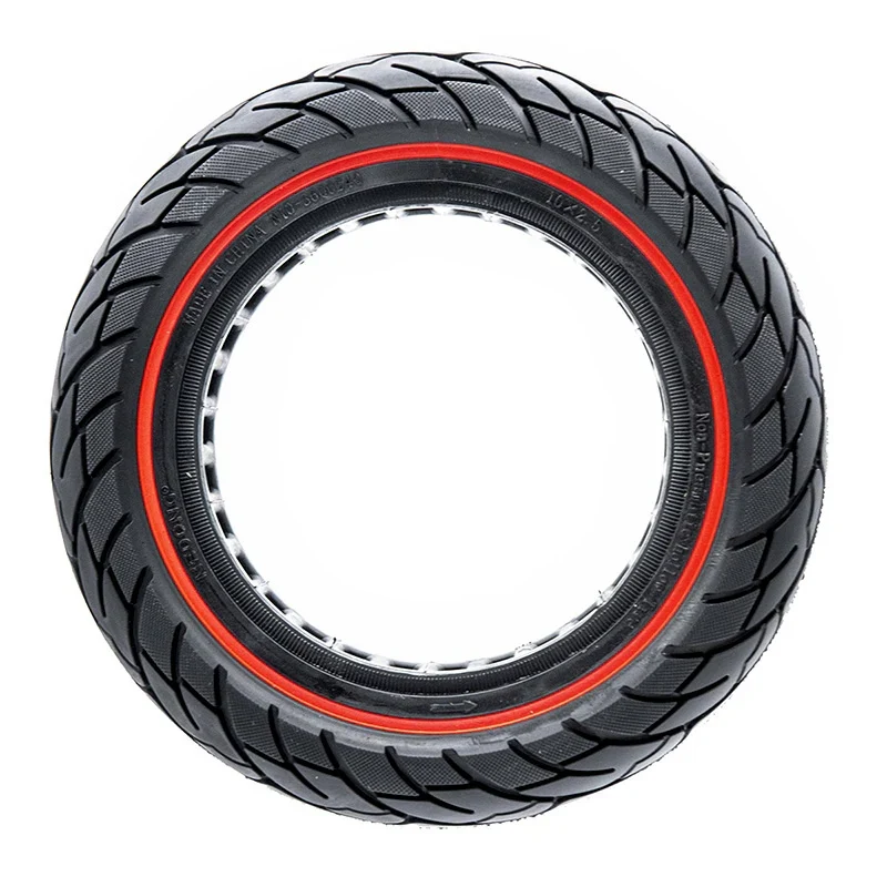 PNEUMATICO pieno gomma solida ruota 10x2.5-6.1 / 255x80 /B34 pollici cerchi da 34mm per monopattino Kugoo Kirin KuKirin M4/M4 Pro/KUKIRIN G2 MAX/KUKIRIN G3 PRO e altri scooters linea rossa
