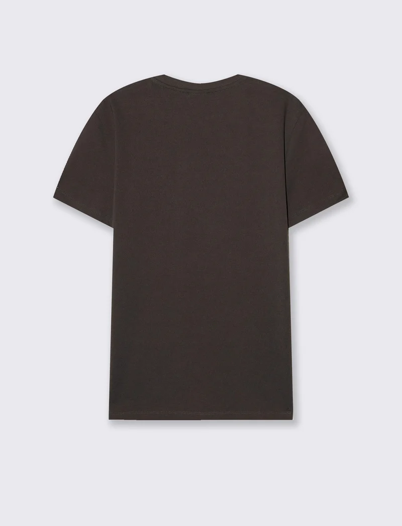 T-SHIRT IN PIQUET PREMIUM - Moro