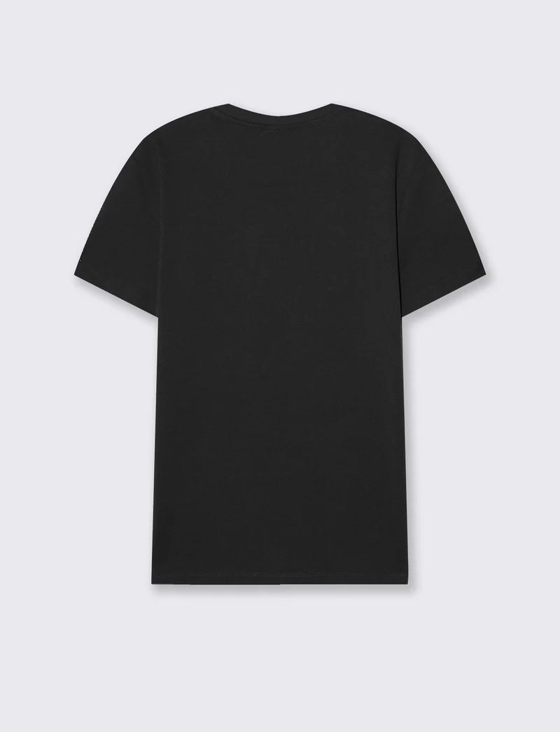 T-SHIRT IN PIQUET PREMIUM - Nero