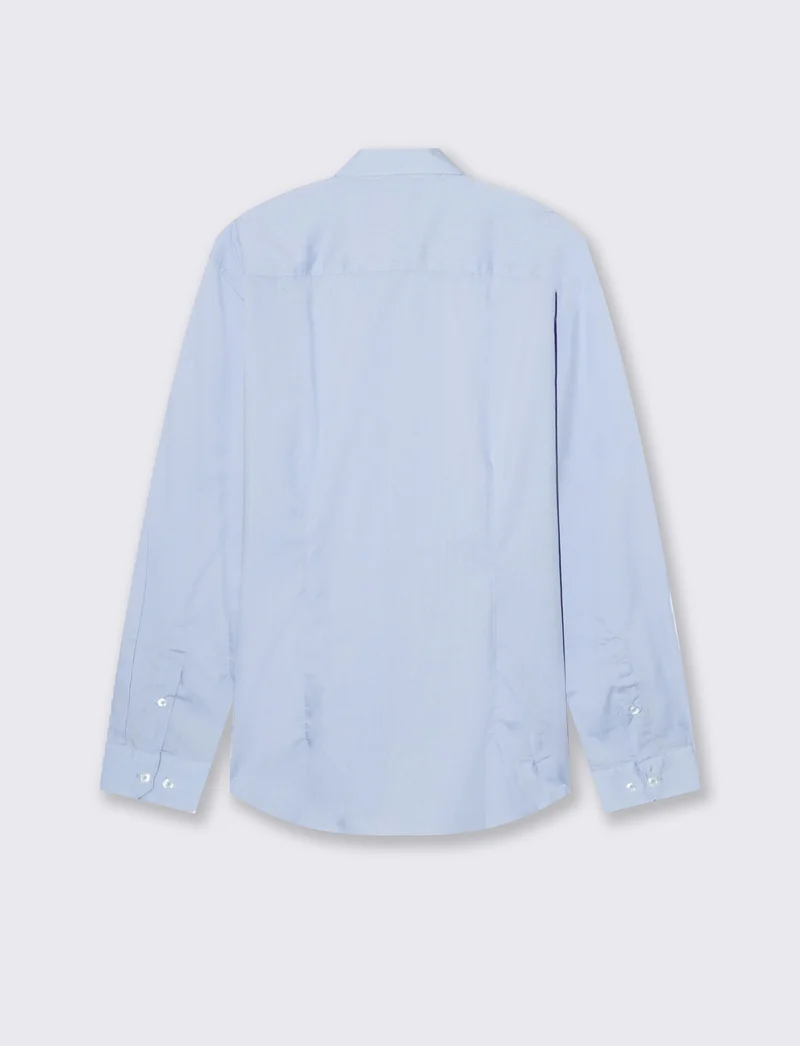 CAMICIA REGULAR FIT EASY IRON UNITA ED A FANTASIA - Celeste