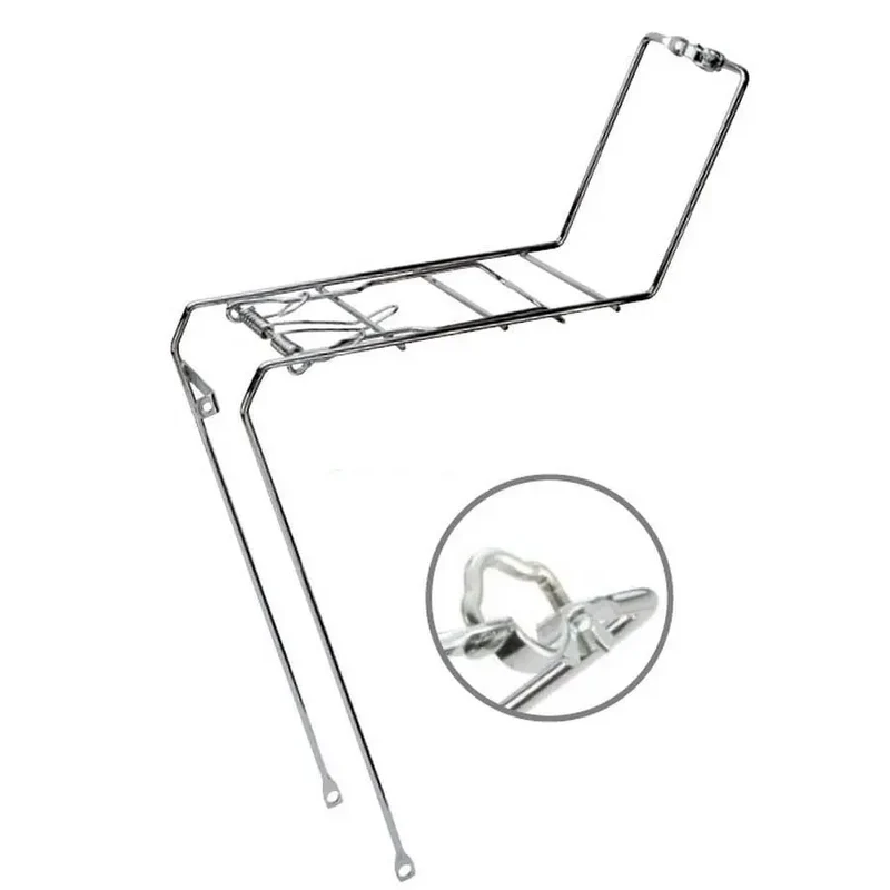 PORTAPACCHI anteriore CROMATO SILVER per biciclette