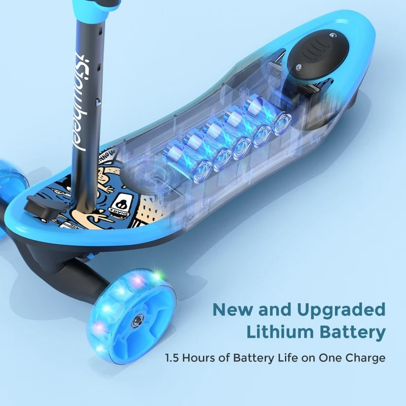 ISINWHEEL Mini Pro Kids 3 Wheel Electric Scooter 60W Motor 12.8-14.6V 5Ah Battery (2 IN 1 Designㄘ