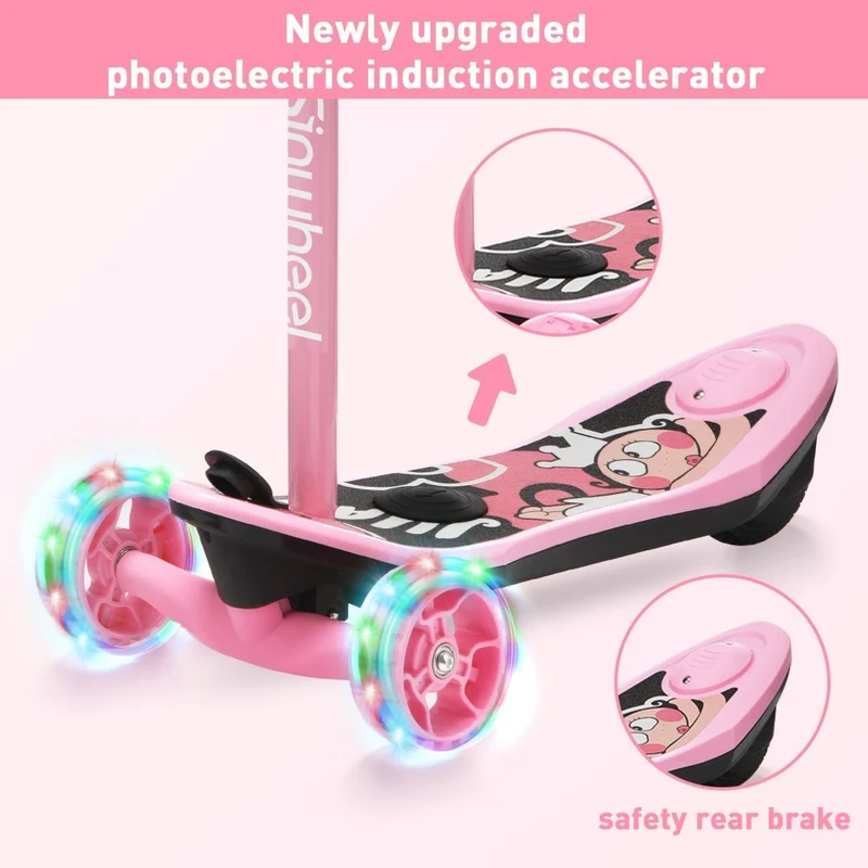 ISINWHEEL Mini Pro Kids 3 Wheel Electric Scooter 60W Motor 12.8-14.6V 5Ah Battery (2 IN 1 Designㄘ