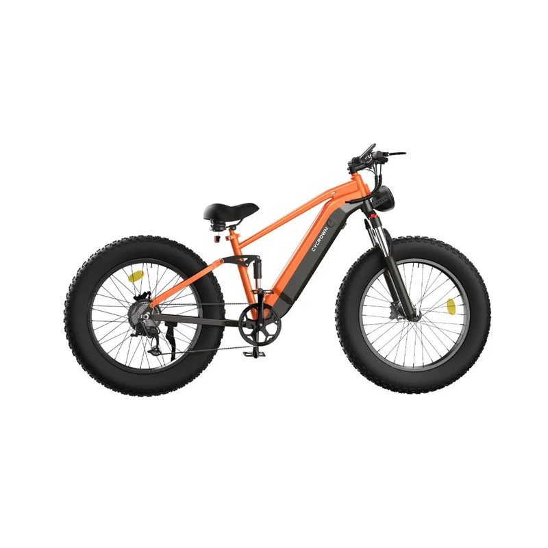 CYCROWN Ultra 26" Fat Tire Electric Mountain Bike 1000W Motor 48V 15Ah Battery
