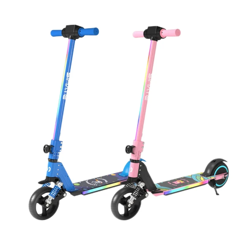 SIMATE S5 6.5" Kid's Foldable Colorful Body Lights Electric Scooter 130W Motor 24V 2.5Ah Battery (New)