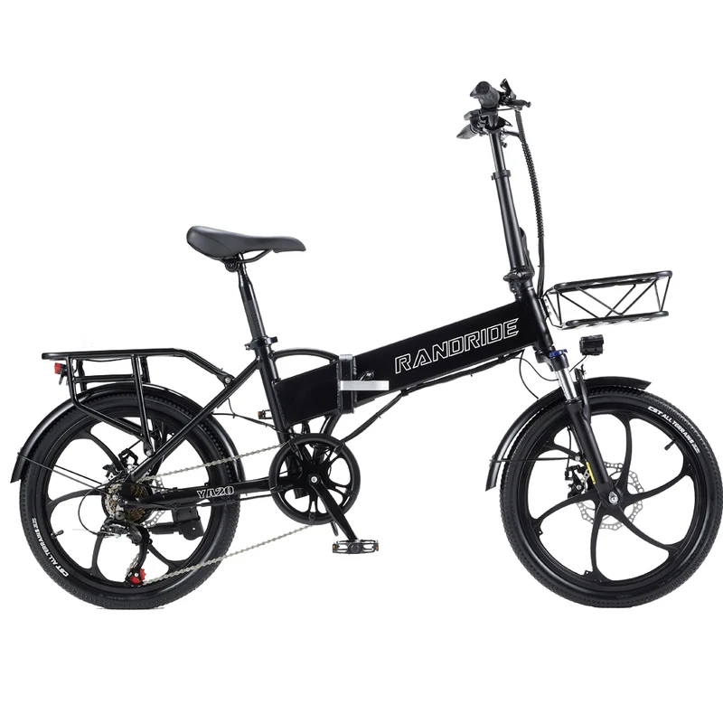 RANDRIDE YA20 20" Folding Electric Bike 500W Motor 48V 12.8Ah Battery
