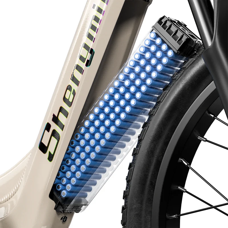 SHENGMILO S700 26" Step-Thru Fat Tire Electric City Bike 1000W*2 Dual Motor 48V 17.5Ah Battery
