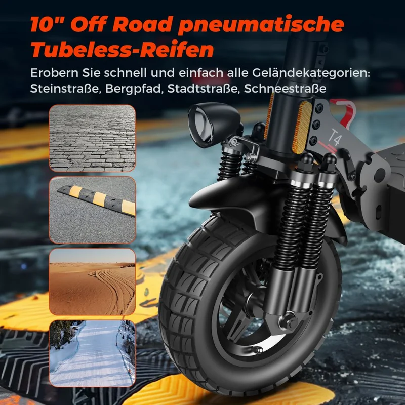 ISINWHEEL T4 10" Commuter Electric Scooter 1000W Motor 42V 12.5Ah Battery (ABE)