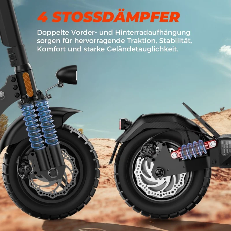 ISINWHEEL T4 10" Commuter Electric Scooter 1000W Motor 42V 12.5Ah Battery (ABE)