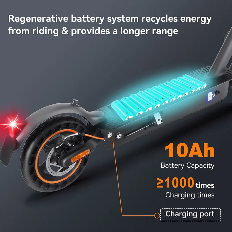 HONEYWHALE E9 Pro Max 10" Foldable Electric Scooter 500W Motor 36V 10Ah Battery (ABE)