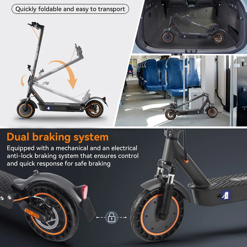 HONEYWHALE E9 Pro Max 10" Foldable Electric Scooter 500W Motor 36V 10Ah Battery (ABE)