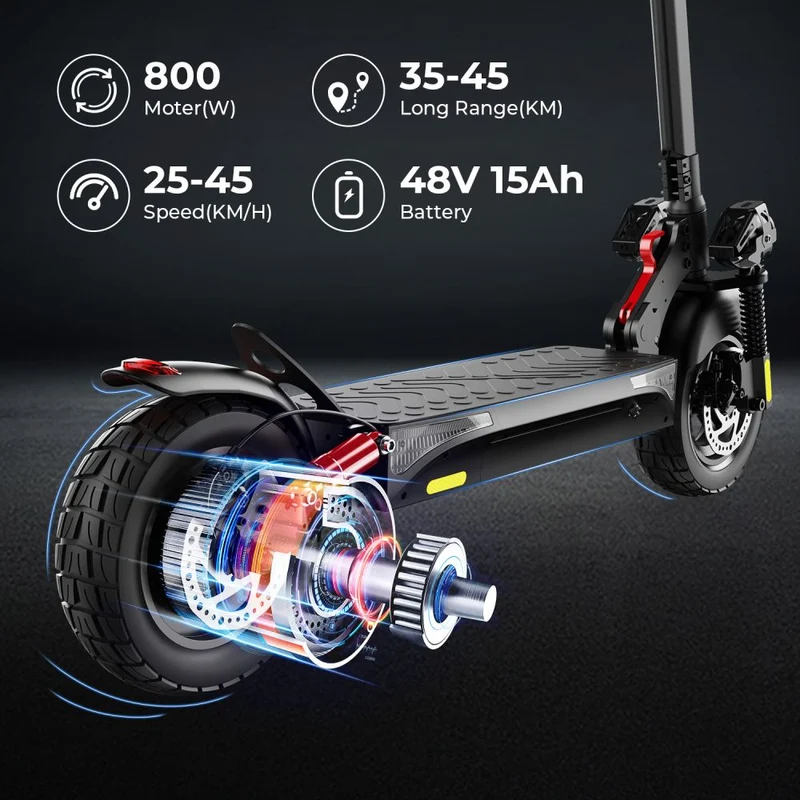 ISCOOTER IX4 10" Commuter Electric Scooter with APP Control 800W Motor 48V 15Ah Battery