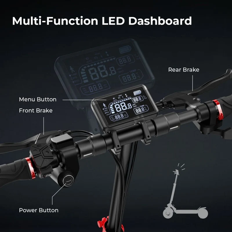 ISCOOTER IX4 10" Commuter Electric Scooter with APP Control 800W Motor 48V 15Ah Battery