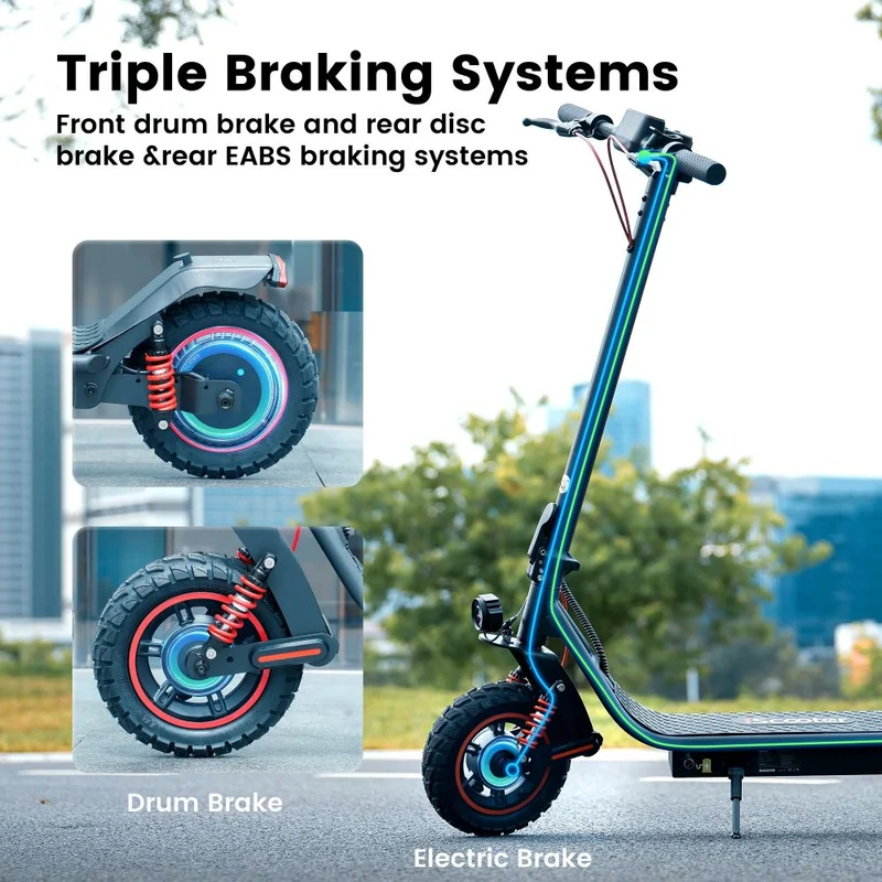 ISCOOTER I10 Pro 10" Folding Commuter Electric Scooter 800W Motor 48V 15Ah Battery