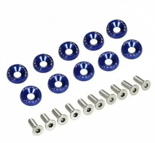 RONDELLE Colorate in alluminio per monopattino 10 pcs Rondella Nera, Rossa, Blu