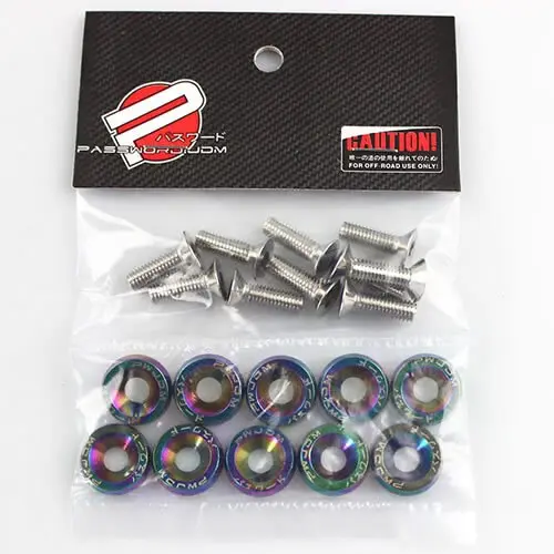 RONDELLE Colorate in alluminio per monopattino 10 pcs Rondella Nera, Rossa, Blu