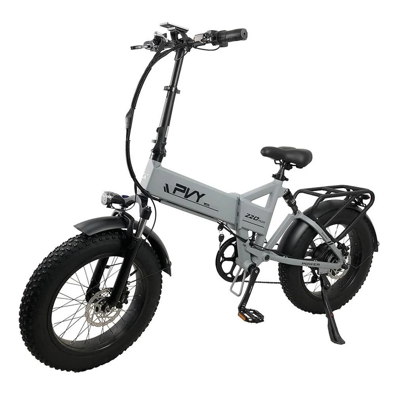 PVY Z20 Plus 20" Fat Tire Electric Folding Bike 1000W Motor 48V 16.5Ah Battery