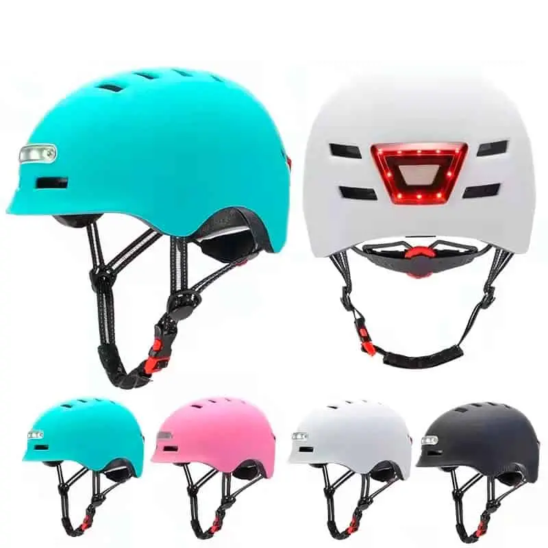 CASCO OEM con luci varie colorazioni ideale per Monopattini, skate e Bici, Ebike bicicletta elettrica