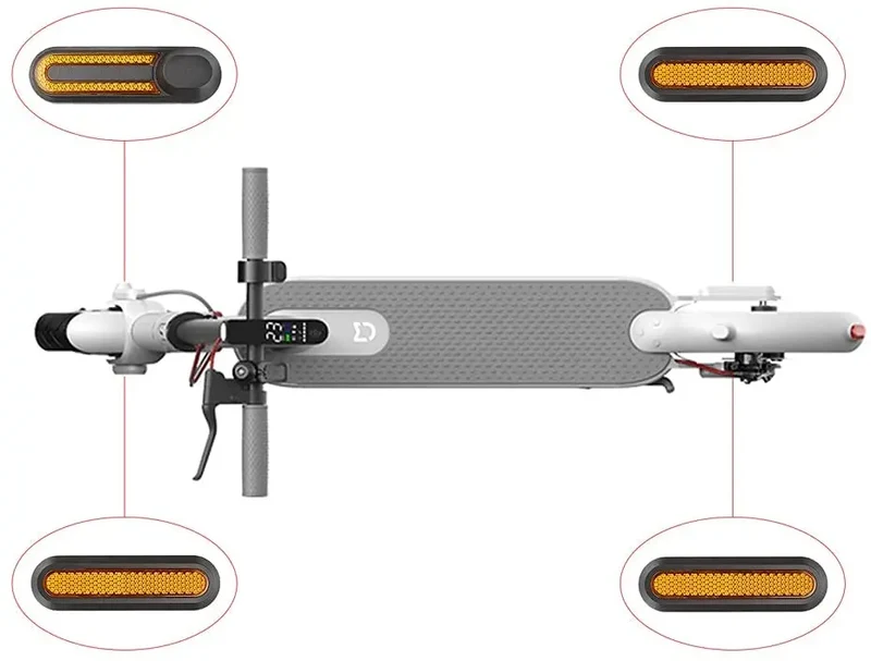 COPRIRUOTA Laterali con Strisce Riflettenti per Xiaomi M365 / Pro / Pro2 / Essential 1S