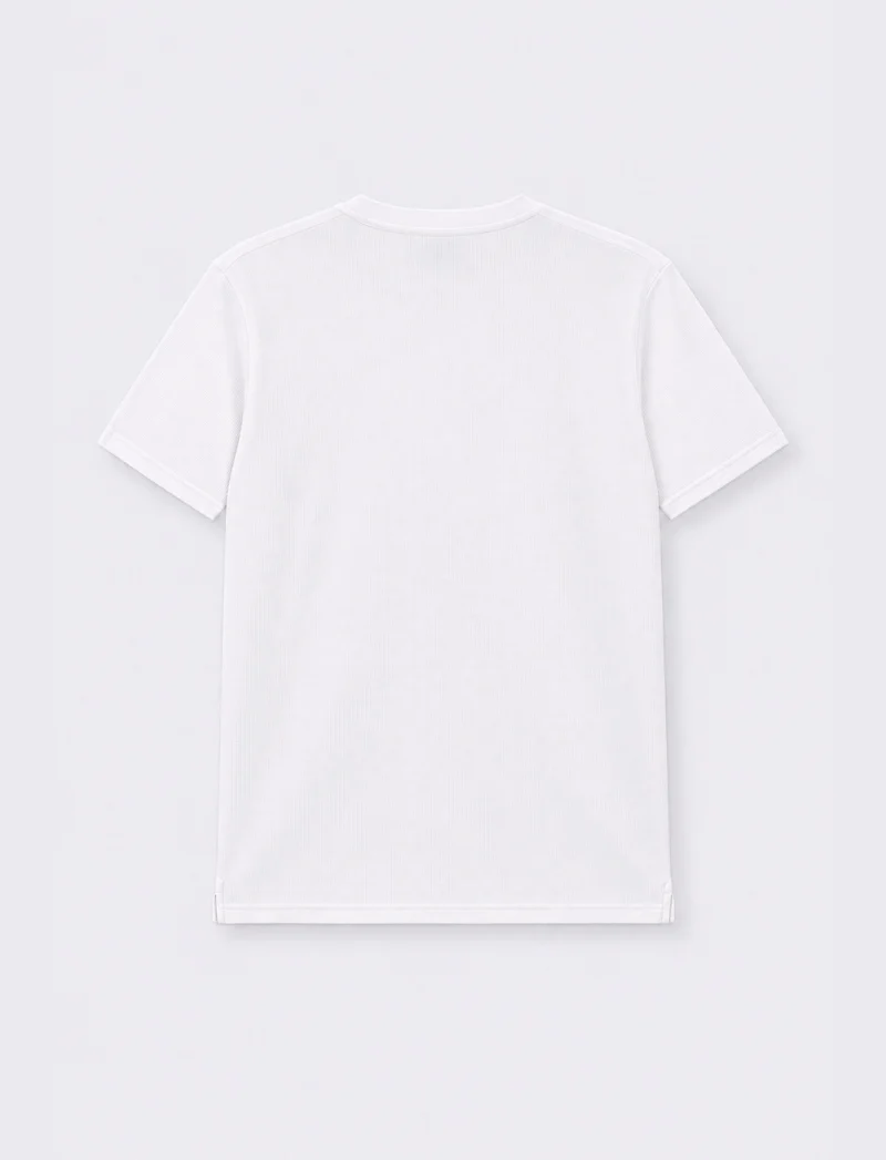 T-SHIRT WAFFLE REGULAR FIT - Bianco