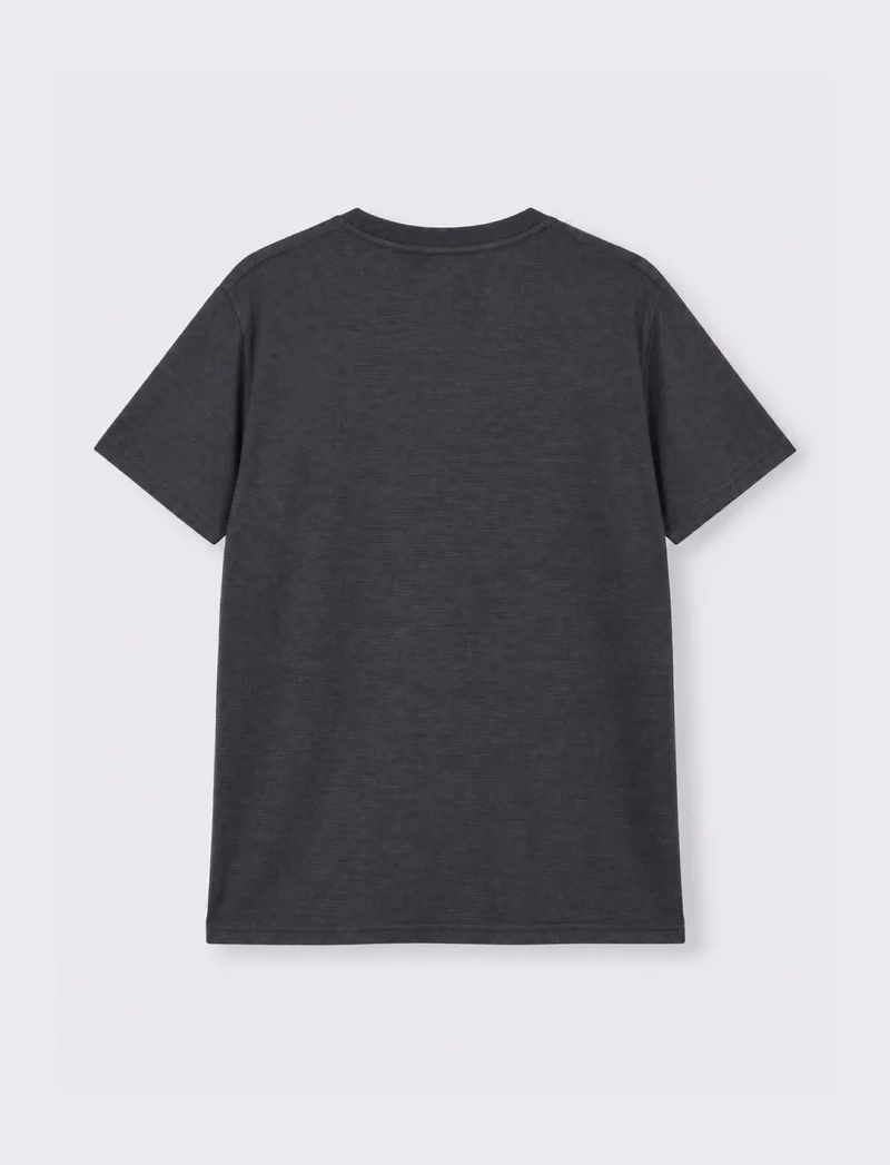T-SHIRT WAFFLE REGULAR FIT - Bianco