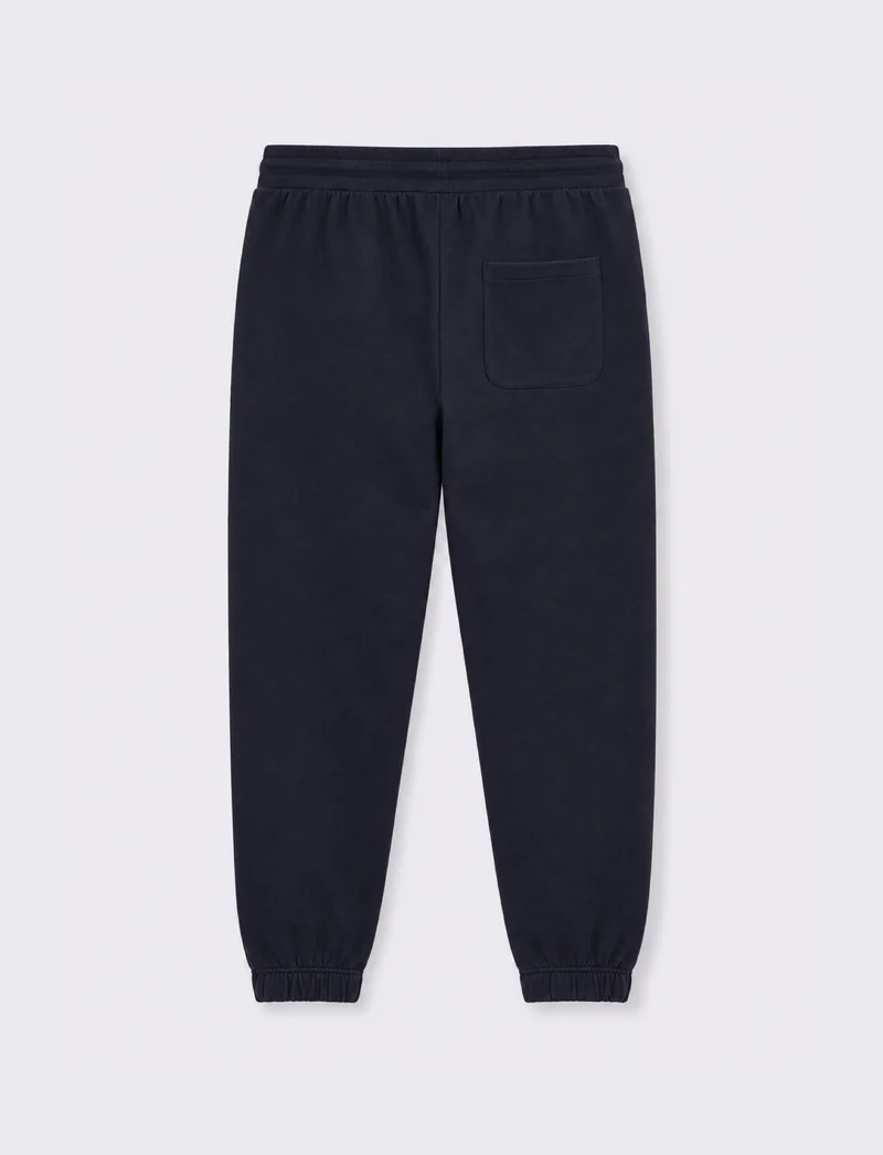 PANTALONI JOGGER BASIC IN PIQUET - Blu