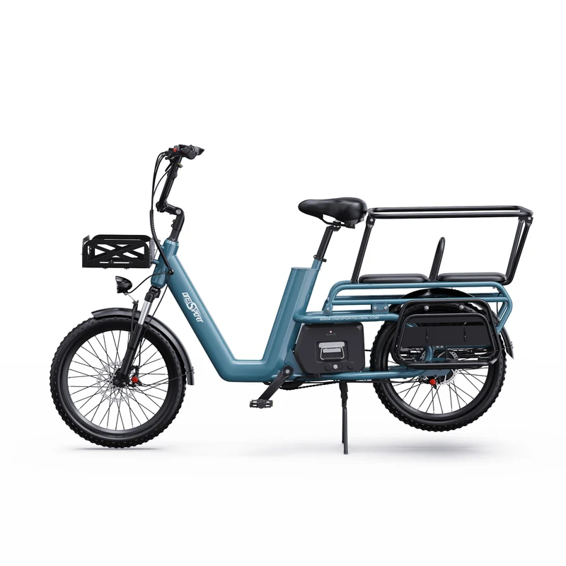 ONESPORT OT01 20" Step-Through Longtail Cargo Electric Bike 650W Motor 48V 27Ah Battery