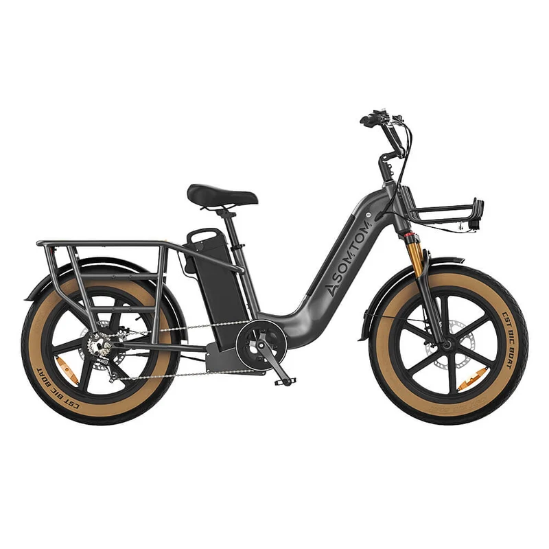 ASOMTOM MAMMOTH 20" Cargo Electric Bike 750W Motor 48V 15Ah Dual Battery
