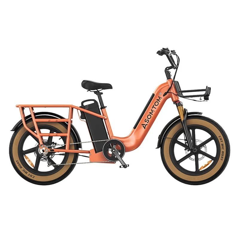 ASOMTOM MAMMOTH 20" Cargo Electric Bike 750W Motor 48V 15Ah Dual Battery