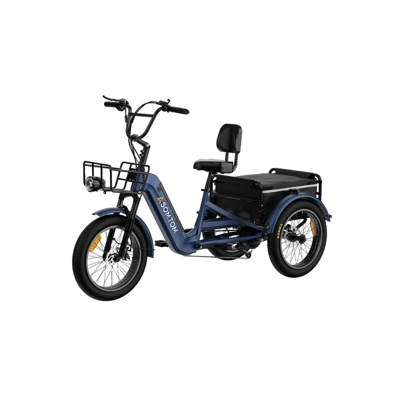 ASOMTOM WHALE 3.0 24" High-Capacity Durable Electric Trike 500W Motor 48V 20Ah Battery