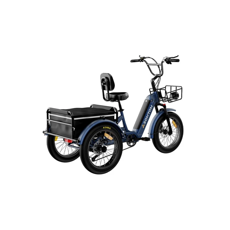 ASOMTOM WHALE 3.0 24" High-Capacity Durable Electric Trike 500W Motor 48V 20Ah Battery