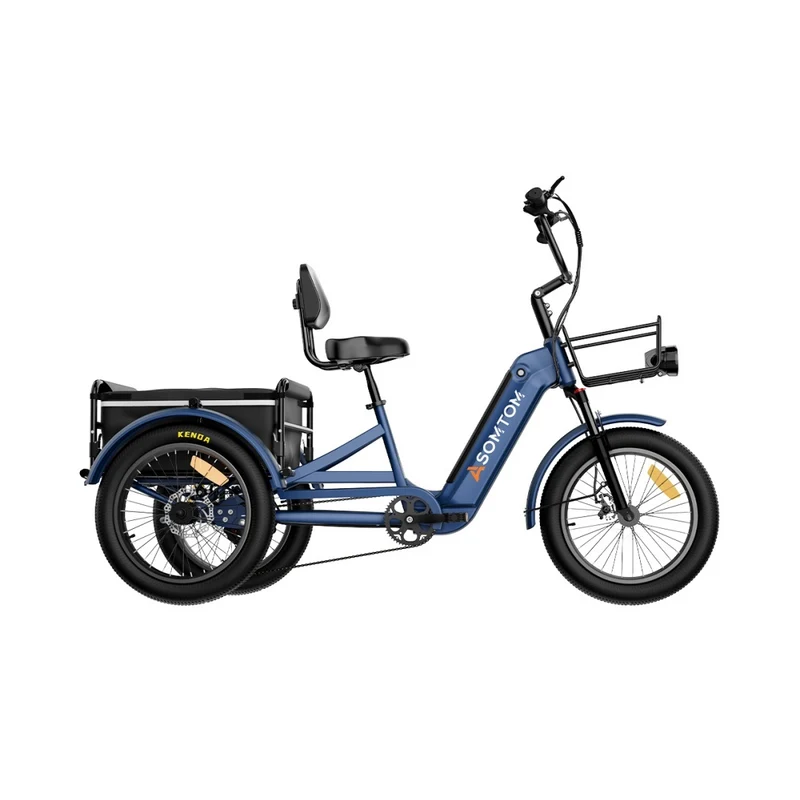 ASOMTOM WHALE 3.0 24" High-Capacity Durable Electric Trike 500W Motor 48V 20Ah Battery
