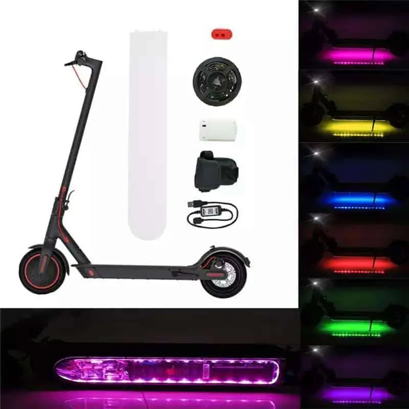 Striscia led tricolore con cover trasparente per Xiaomi M365, 1S ed Essential