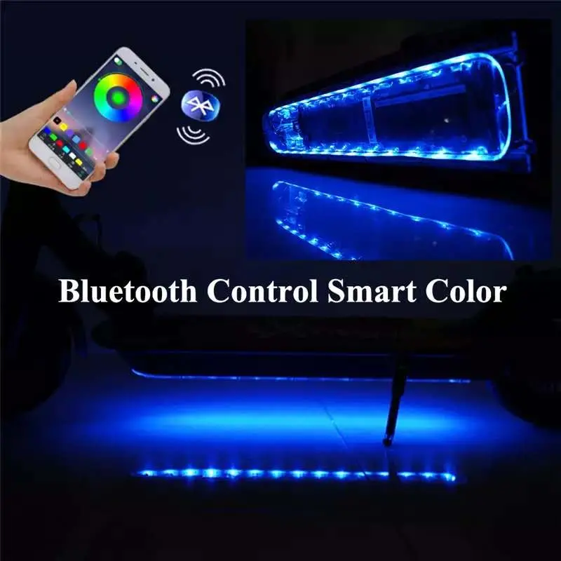 Striscia led tricolore con cover trasparente per Xiaomi M365, 1S ed Essential